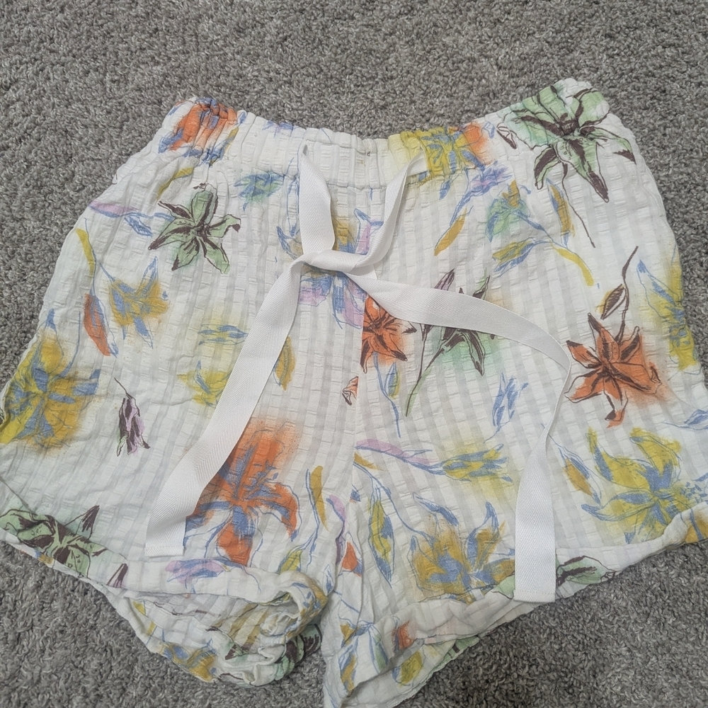Tanya Taylor Multicolor Floral High Waist Women's Shorts